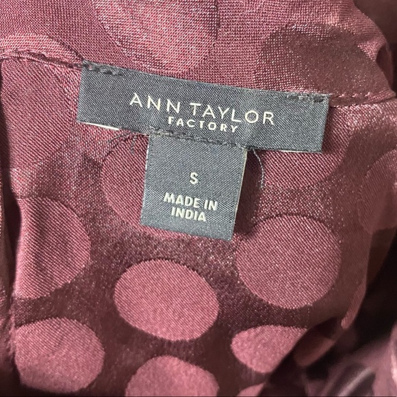 Ann Taylor Burgundy Satin Top - Picture 4 of 5